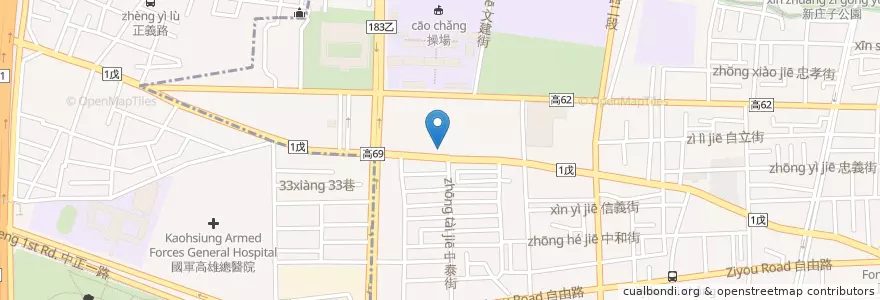 Mapa de ubicacion de 兆豐國際商業銀行 en Taiwan, Kaohsiung, Fengshan.