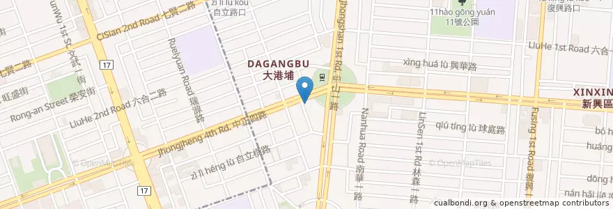 Mapa de ubicacion de 第一商業銀行 en Taiwán, Kaohsiung, 新興區.