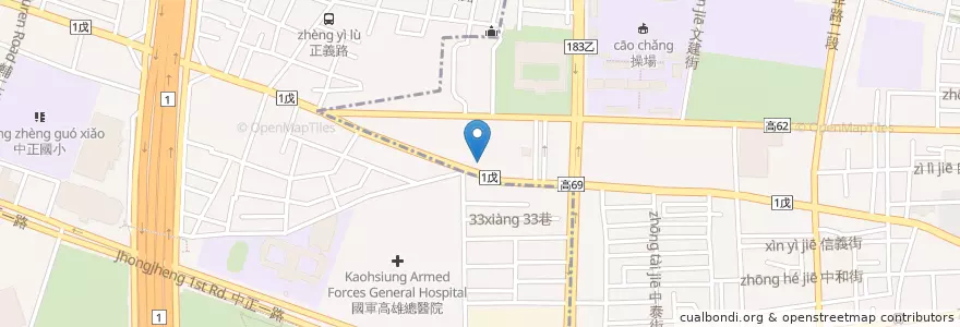 Mapa de ubicacion de 元大商業銀行 en 타이완, 가오슝시.