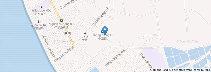 Mapa de ubicacion de 第一商業銀行 en 臺灣, 高雄市, 梓官區.