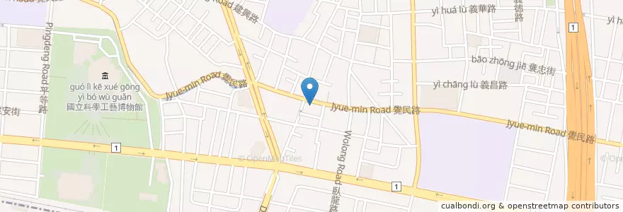 Mapa de ubicacion de 合作金庫商業銀行 en Tayvan, Kaohsiung, 三民區.
