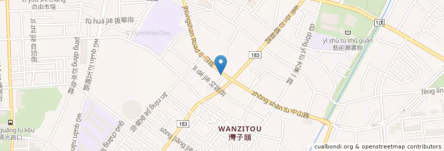 Mapa de ubicacion de 華南商業銀行 en 타이완, 가오슝시, 펑산구.