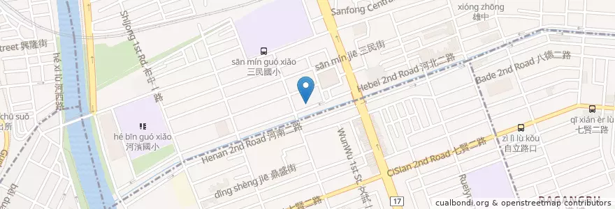 Mapa de ubicacion de 彰化商業銀行 en تایوان, کائوهسیونگ, 三民區.