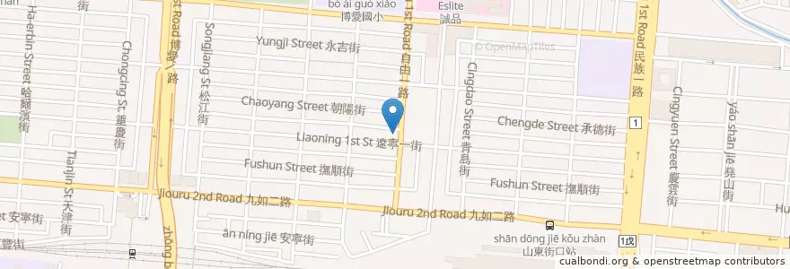 Mapa de ubicacion de 第一商業銀行 en 台湾, 高雄市, 三民区.