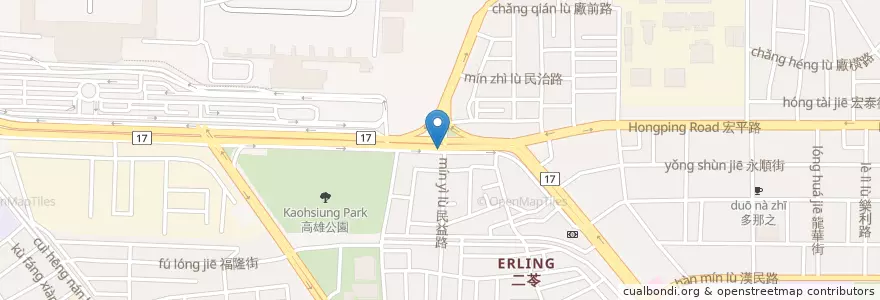 Mapa de ubicacion de 兆豐國際商銀 en Taiwan, Kaohsiung, 小港區.
