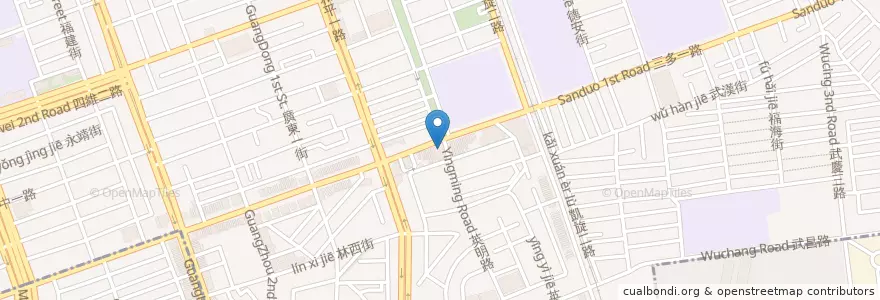 Mapa de ubicacion de 高雄銀行 en Тайвань, Гаосюн, 苓雅區.
