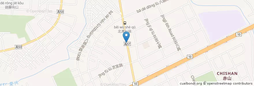 Mapa de ubicacion de 臺灣銀行 en تايوان, كاوهسيونغ, 仁武區.