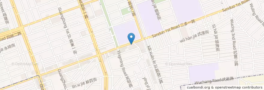 Mapa de ubicacion de 兆豐國際商業銀行 en Taiwán, Kaohsiung, 苓雅區.