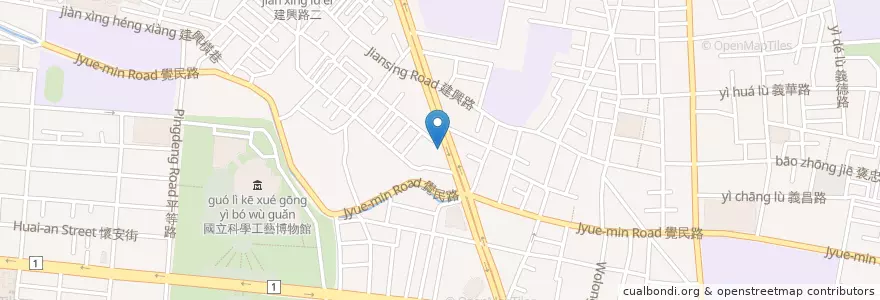 Mapa de ubicacion de 第一商業銀行 en Taiwan, Kaohsiung, Sanmin.