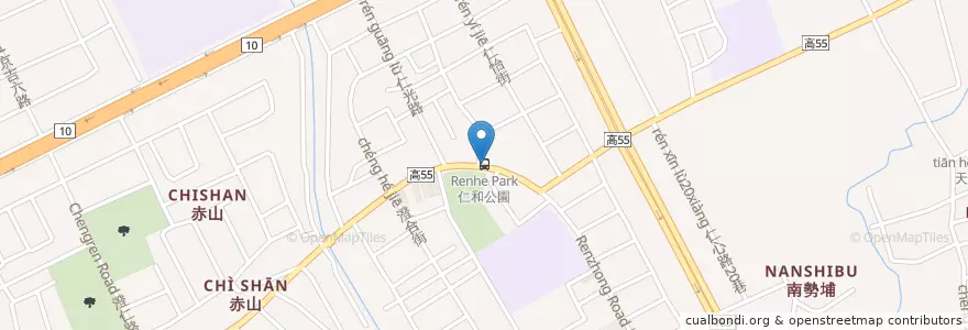 Mapa de ubicacion de 上海商業儲蓄銀行 en 臺灣, 高雄市, 仁武區.