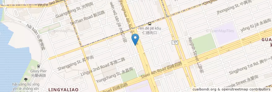 Mapa de ubicacion de 陽信商業銀行 en Тайвань, Гаосюн, 苓雅區.