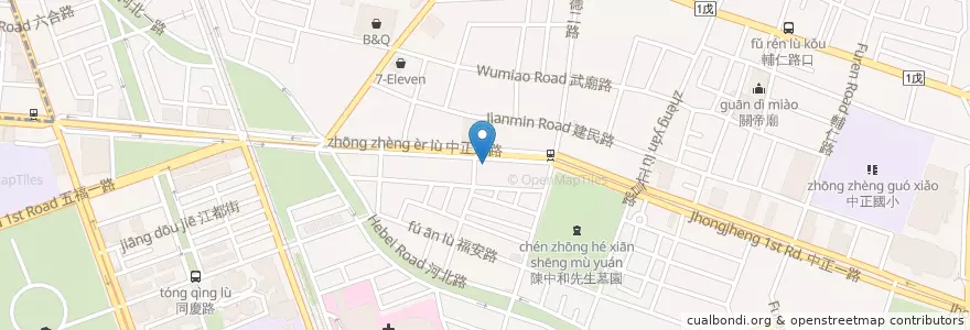 Mapa de ubicacion de 臺灣中小企業銀行 en 臺灣, 高雄市, 苓雅區.