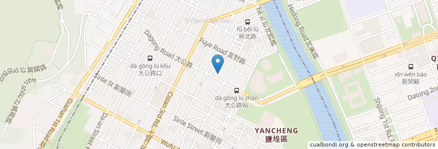 Mapa de ubicacion de 陽信商業銀行 en تايوان, كاوهسيونغ, 鹽埕區.