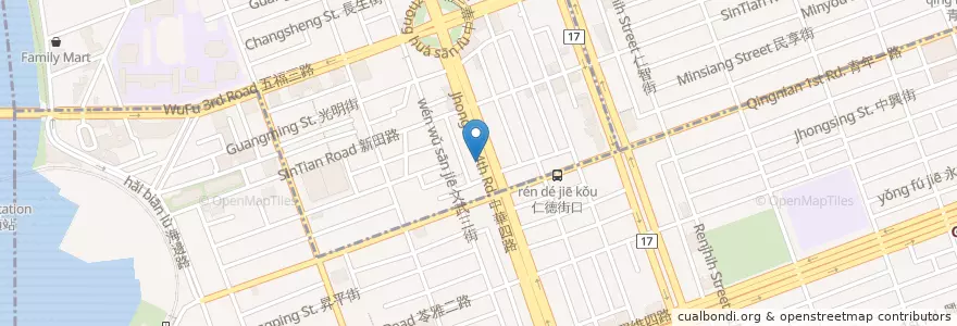 Mapa de ubicacion de 日盛國際商業銀行 en 臺灣, 高雄市, 前金區.