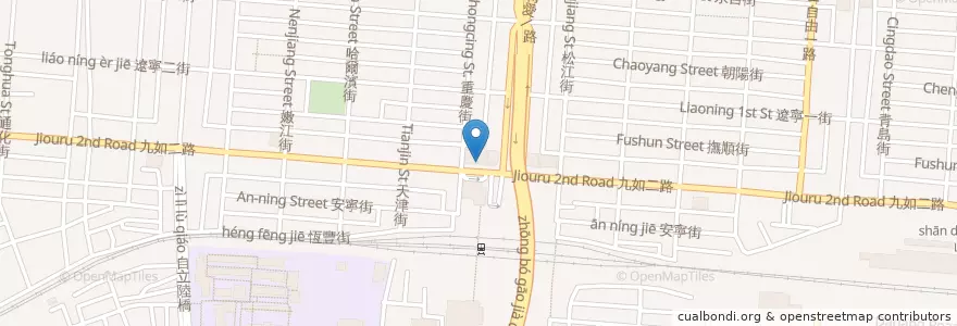 Mapa de ubicacion de 中國信託商業銀行 en Tayvan, Kaohsiung, 三民區.