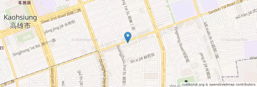 Mapa de ubicacion de 陽信商業銀行 en 臺灣, 高雄市, 苓雅區.