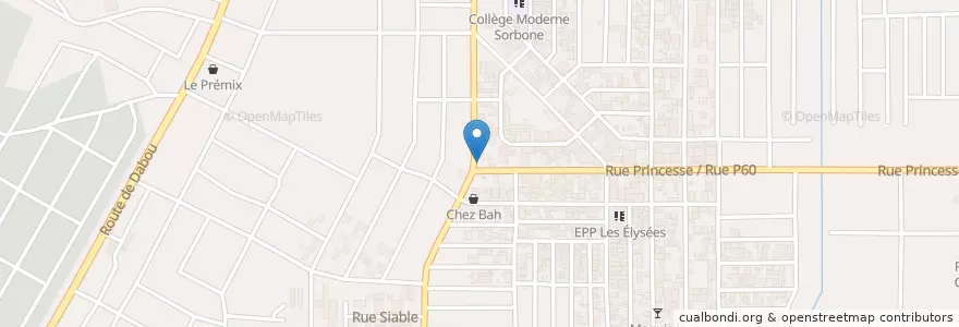 Mapa de ubicacion de DHL en Fildişi Sahili, Abican, Yopougon.