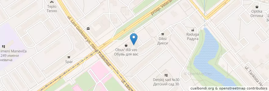 Mapa de ubicacion de Home Credit en Russland, Föderationskreis Nordwest, Oblast Leningrad, Sankt Petersburg, Кировский Район, Округ Дачное.