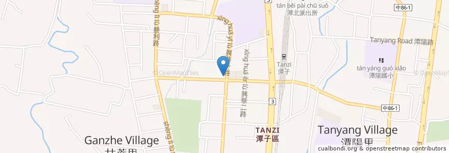 Mapa de ubicacion de 國泰世華商業銀行 潭子分行 en Taiwán, Taichung, 潭子區.