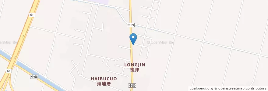Mapa de ubicacion de 三信商業銀行 en 타이완, 타이중 시, 룽징 구.