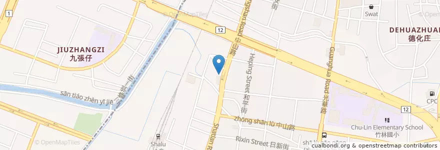 Mapa de ubicacion de 第一商業銀行 en تايوان, تاي شانغ, 沙鹿區.