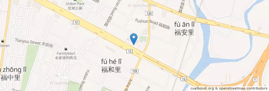 Mapa de ubicacion de 兆豐國際商業銀行 en 臺灣, 臺中市, 西屯區.