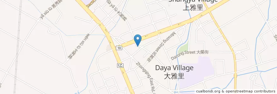 Mapa de ubicacion de 臺灣中小企業銀行 en 臺灣, 臺中市, 大雅區.