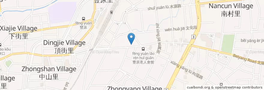 Mapa de ubicacion de 台北富邦商業銀行 en 台湾, 台中市, 豊原区.