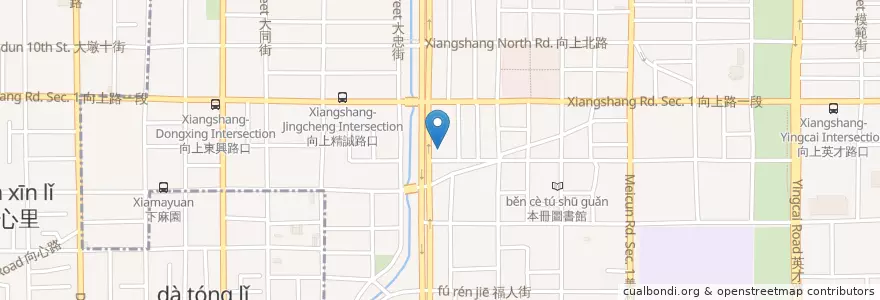 Mapa de ubicacion de 臺灣中小企業銀行 en Tayvan, Taichung, 西區.