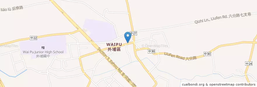 Mapa de ubicacion de 華泰商業銀行 en 臺灣, 臺中市, 外埔區.