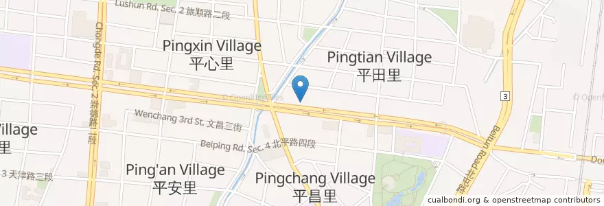 Mapa de ubicacion de 花旗(台灣)商業銀行 en 臺灣, 臺中市, 北屯區.