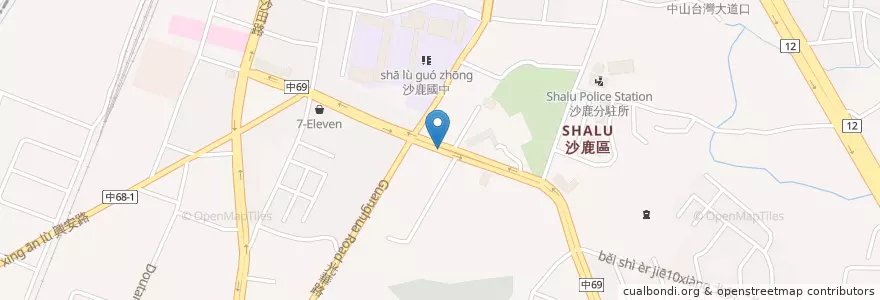 Mapa de ubicacion de 安泰商業銀行 en 臺灣, 臺中市, 沙鹿區.