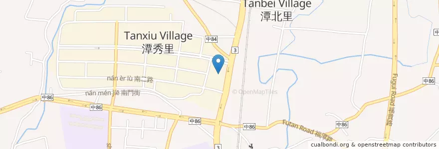 Mapa de ubicacion de 臺灣銀行 en 台湾, 台中市, 潭子区.
