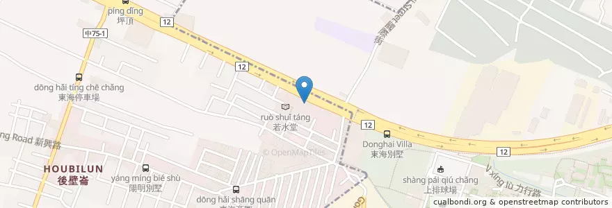 Mapa de ubicacion de 上海商業儲蓄銀行 en Taiwan, Taichung, Xitun District, Longjing District.
