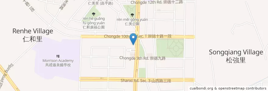Mapa de ubicacion de 台中商業銀行 en Taiwan, Taichung, Beitun District.