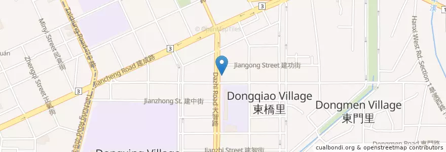 Mapa de ubicacion de 三信商業銀行 en 타이완, 타이중 시, 둥구.