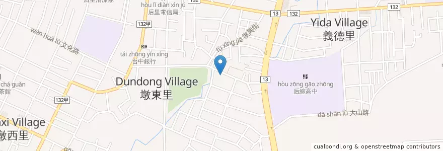 Mapa de ubicacion de 臺灣中小企業銀行 en Тайвань, Тайчжун, 后里區.