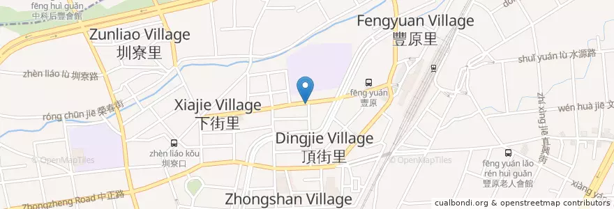 Mapa de ubicacion de 上海商業儲蓄銀行 en 臺灣, 臺中市, 豐原區.