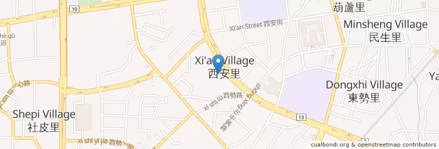 Mapa de ubicacion de 台新國際商業銀行 en 타이완, 타이중 시, 펑위안 구.