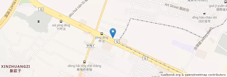 Mapa de ubicacion de 陽信商業銀行 en Tayvan, Taichung, 龍井區.