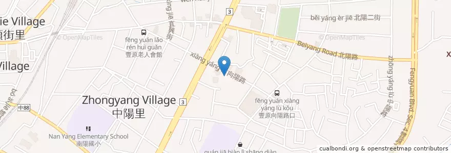 Mapa de ubicacion de 三信商業銀行 en Taiwan, Taichung, Fengyuan District.