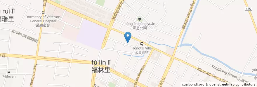 Mapa de ubicacion de 臺灣新光商業銀行 en 臺灣, 臺中市, 西屯區.