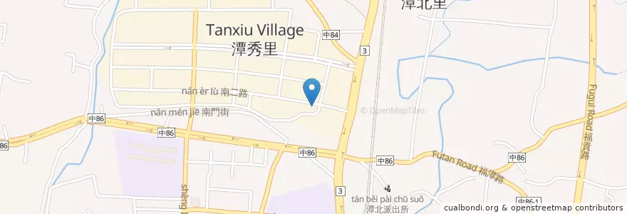 Mapa de ubicacion de 兆豐國際商業銀行 en 臺灣, 臺中市, 潭子區.