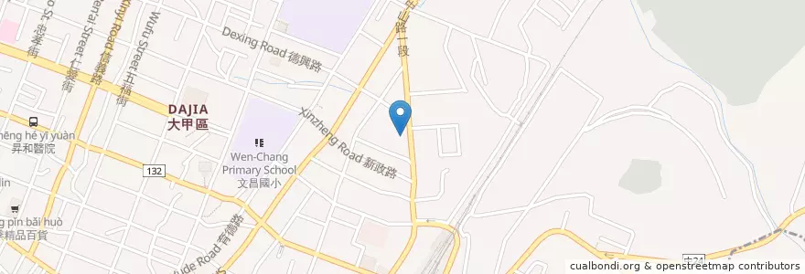 Mapa de ubicacion de 兆豐國際商業銀行 en 臺灣, 臺中市, 大甲區.