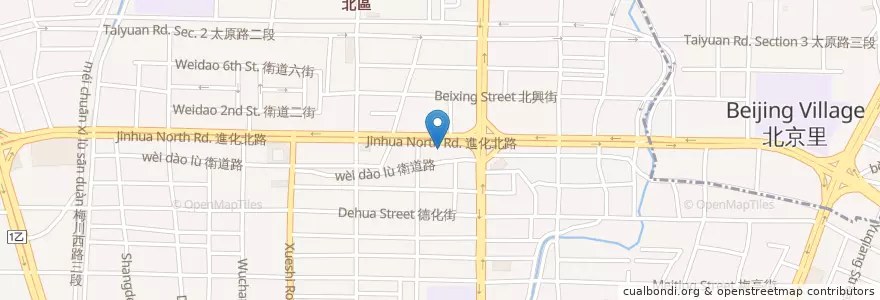Mapa de ubicacion de 三信商業銀行 en تايوان, تاي شانغ, 北區.
