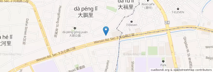 Mapa de ubicacion de 元大商業銀行 en Taiwán, Taichung.