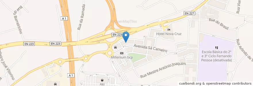 Mapa de ubicacion de Netcafe en البرتغال, آويرو, المنطقة الشمالية (البرتغال), Área Metropolitana Do Porto, Santa Maria Da Feira, Santa Maria Da Feira, Travanca, Sanfins E Espargo.