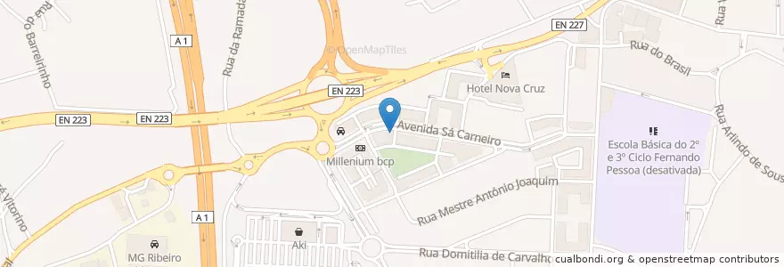 Mapa de ubicacion de One Burguer en پرتغال, Aveiro, Norte, Área Metropolitana Do Porto, Santa Maria Da Feira, Santa Maria Da Feira, Travanca, Sanfins E Espargo.