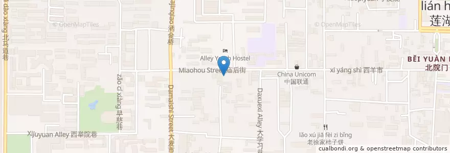Mapa de ubicacion de 小学习巷清真中寺 en China, Shaanxi, Xi'an, Lianhu District.