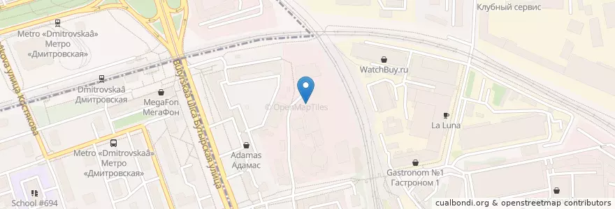 Mapa de ubicacion de Аудитория en 俄罗斯/俄羅斯, Центральный Федеральный Округ, Москва, Северный Административный Округ, Бутырский Район.